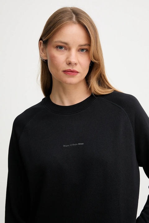 Marc O'Polo bluza bawełniana damska kolor czarny gładka 5000006286 - zdjęcie produktu nr 2