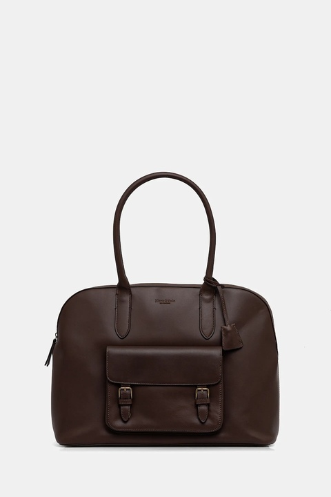 Marc O'Polo torebka skórzana kolor brązowy 5000009165 - zdjęcie produktu nr 1