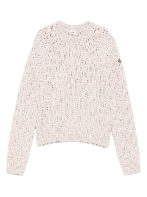 Moncler textured wool sweater - Neutrals - zdjęcie produktu nr 1
