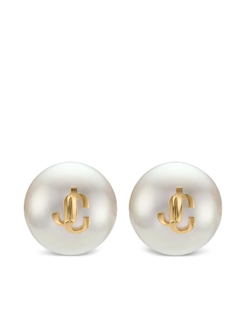 Jimmy Choo maxi pearl studs earrings - White - zdjęcie produktu nr 1