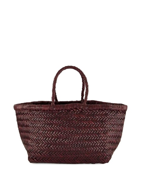 DRAGON DIFFUSION Braided handle leather tote bag - Red - zdjęcie produktu nr 1