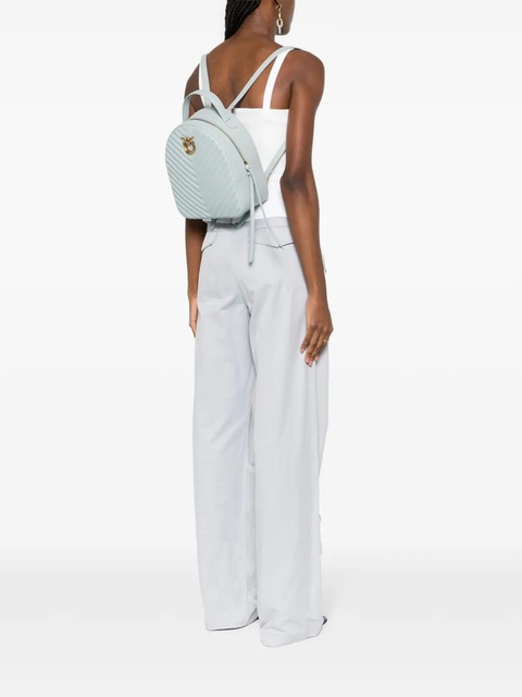 PINKO Love quilted leather backpack - Grey - zdjęcie produktu nr 1