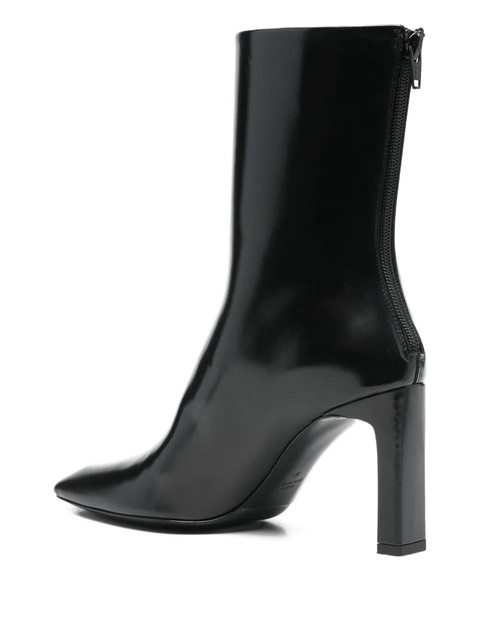 TOTEME 85mm glossy-finish leather boots - Black - zdjęcie produktu nr 1