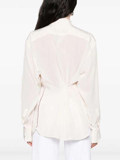 Victoria Beckham silk blouse - Neutrals - zdjęcie produktu nr 2