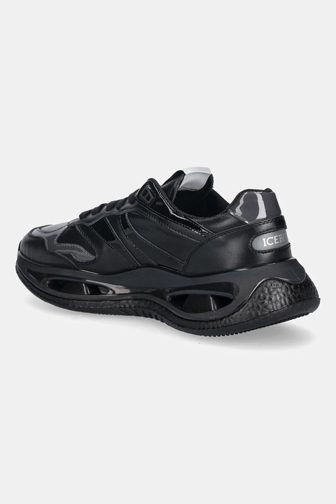 Iceberg sneakersy skórzane Space damskie kolor czarny ID231802 - zdjęcie produktu nr 1