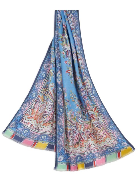 ETRO wool scarf - Blue - zdjęcie produktu nr 1