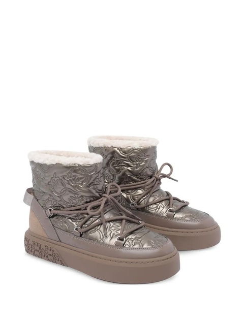 PINKO quilted floral-pattern boots - Grey - zdjęcie produktu nr 1