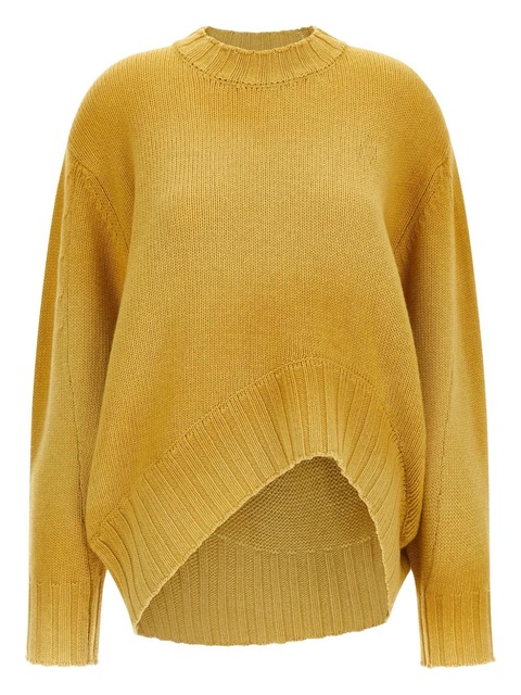 The Attico logo-embroidered asymmetrical sweater - Yellow - zdjęcie produktu nr 2