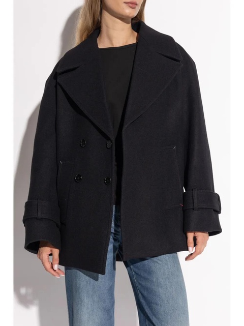 Victoria Beckham wool double breasted coat - Black - zdjęcie produktu nr 2