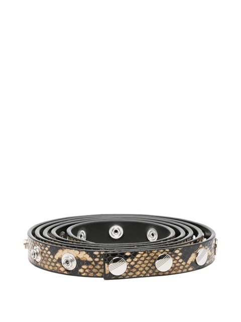 The Attico snakeskin-print studded belt - Black - zdjęcie produktu nr 2