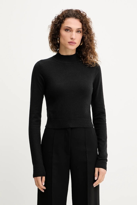 Silvian Heach sweter LOLA damski kolor czarny z półgolfem GPA25554LU - zdjęcie produktu nr 1