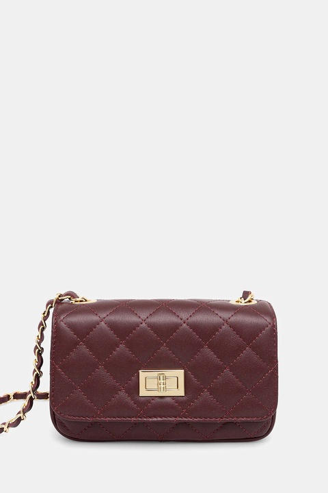 Answear.LAB torebka skórzana kolor bordowy - zdjęcie produktu nr 1