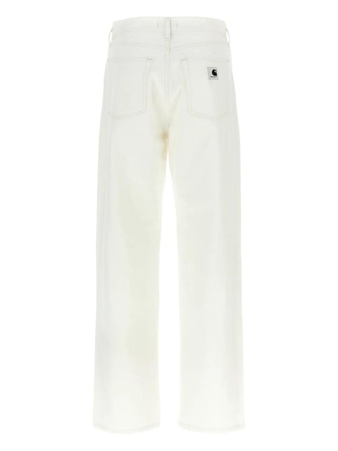 Carhartt WIP logo-patch cotton jeans - White - zdjęcie produktu nr 2