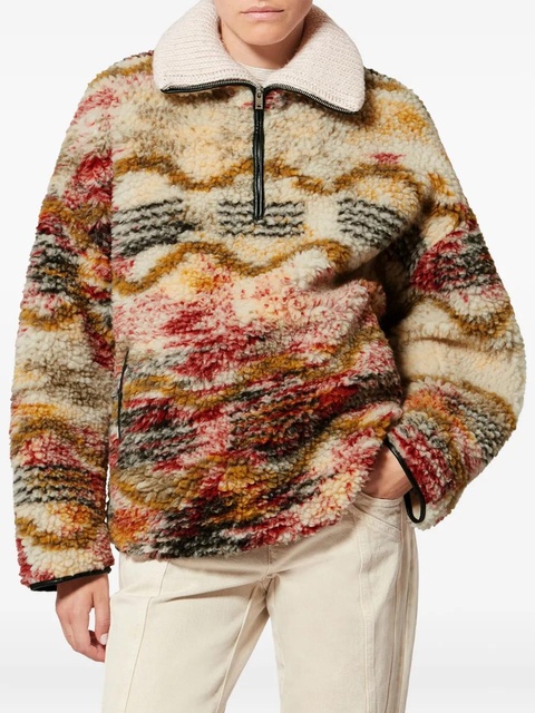 MARANT ÉTOILE patterned zip jacket - Neutrals - zdjęcie produktu nr 2