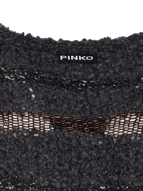 PINKO metallic-effect knitted sweater - Grey - zdjęcie produktu nr 2