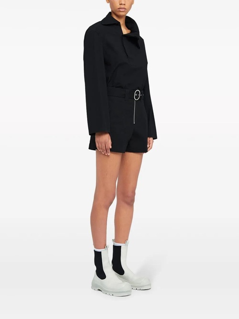 Jil Sander belted denim shorts - Black - zdjęcie produktu nr 2