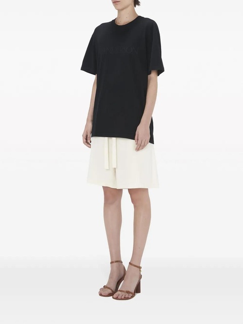 JW Anderson logo-embroidered cotton T-shirt - Black - zdjęcie produktu nr 2