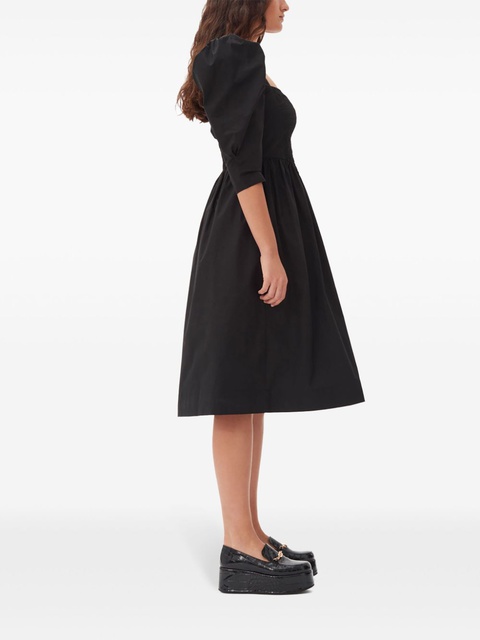 GANNI ruched ribbon-back dress - Black - zdjęcie produktu nr 2