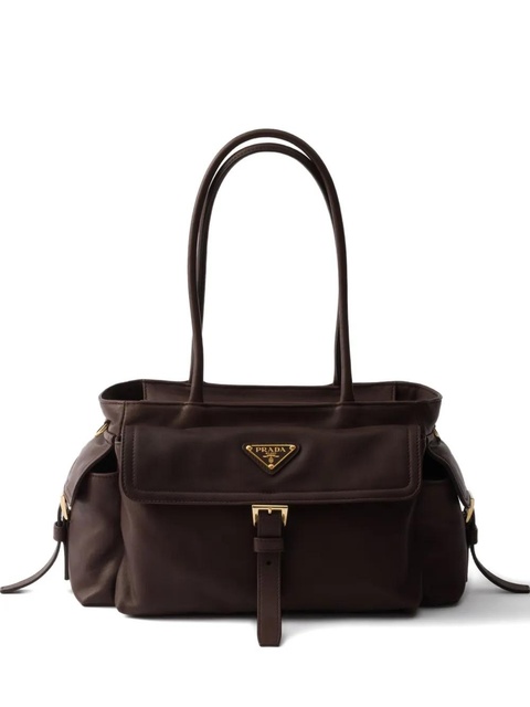Prada medium Explore leather tote bag - Brown - zdjęcie produktu nr 1