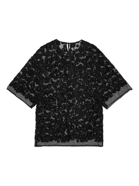 Cecilie Bahnsen Asra blouse - Black - zdjęcie produktu nr 1