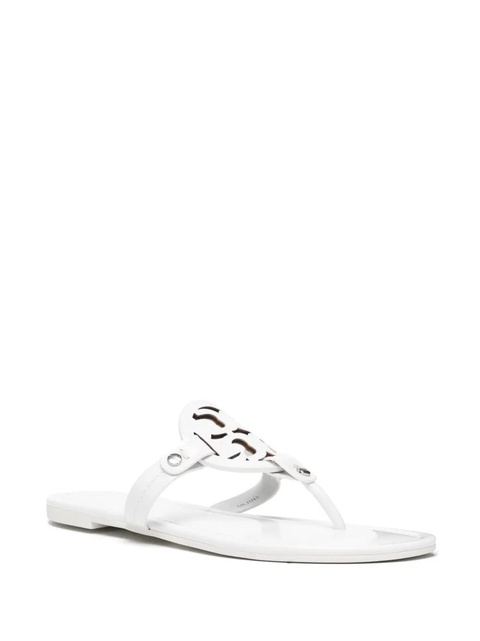 Tory Burch Miller cut-out leather flip-flops - White - zdjęcie produktu nr 2