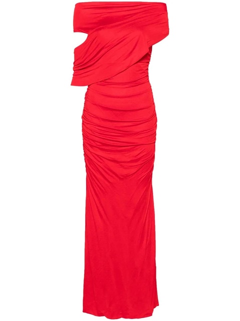 Blumarine ruched maxi dress - Red - zdjęcie produktu nr 1