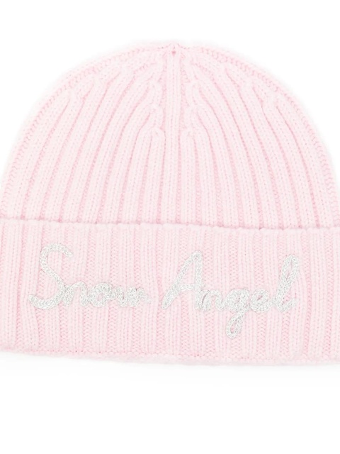 MC2 Saint Barth Wengen ribbed-embroidered beanie hat - Pink - zdjęcie produktu nr 1