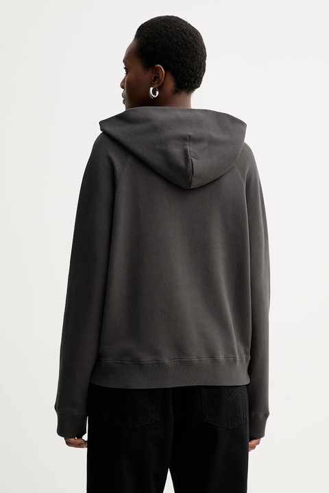 ZADIG&VOLTAIRE bluza bawełniana damska kolor szary z kapturem z aplikacją JWSS01607 - zdjęcie produktu nr 2