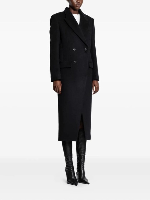 Alexander McQueen double-breasted wool felt coat - Black - zdjęcie produktu nr 1