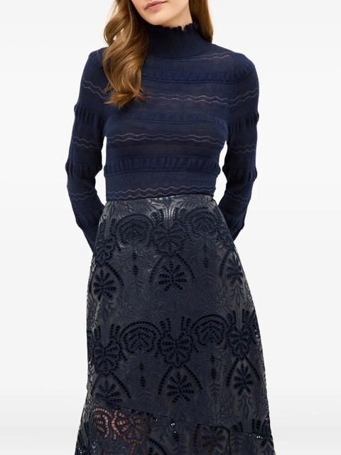Marie Oliver Adison ruffled wool sweater - Blue - zdjęcie produktu nr 2
