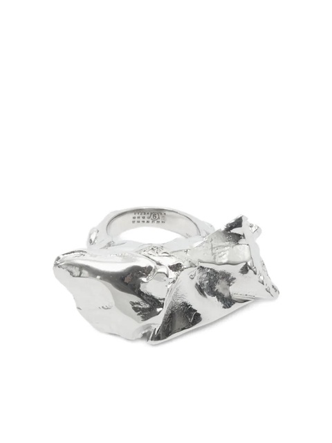 MM6 Maison Margiela irregular-shape ring - Silver - zdjęcie produktu nr 2