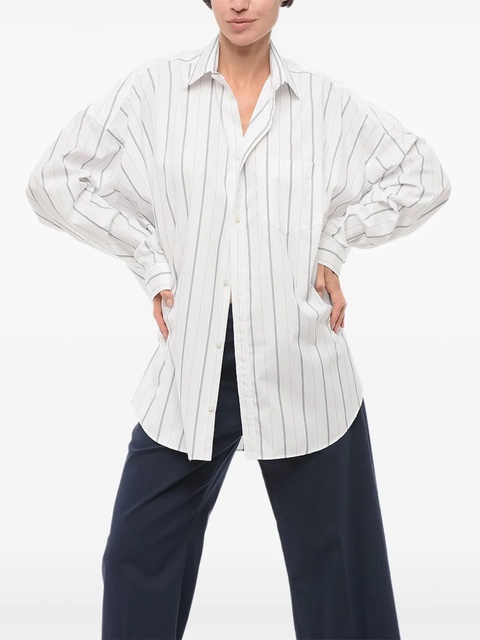 Balenciaga striped logo shirt - White - zdjęcie produktu nr 1