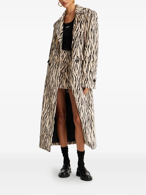ROTATE BIRGER CHRISTENSEN zebra-print double-breasted coat - Black - zdjęcie produktu nr 2