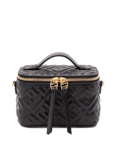 FENDI Vanity quilted leather mini crossbody bag - Black - zdjęcie produktu nr 1
