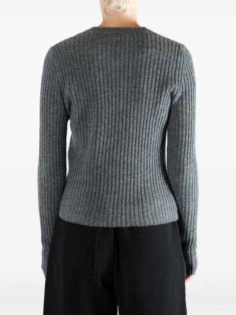 Cecilie Bahnsen ribbed appliqué sweater - Grey - zdjęcie produktu nr 2