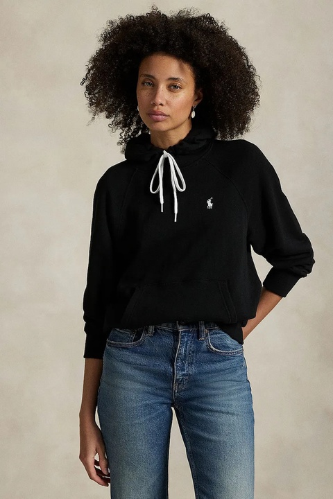 Polo Ralph Lauren bluza damska kolor czarny z kapturem gładka 211971691 - zdjęcie produktu nr 1