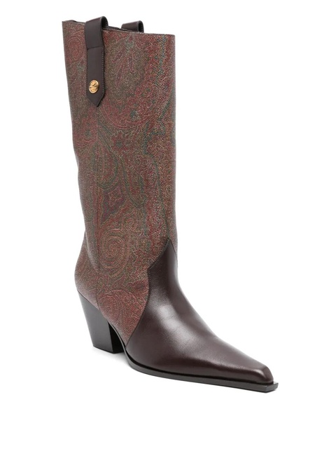 ETRO 60mm paisley-jacquard leather shoes - Brown - zdjęcie produktu nr 2