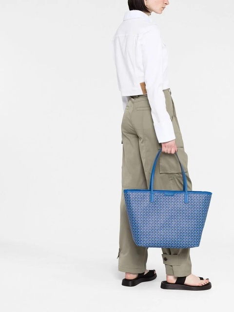 Tory Burch Basketweave-pattern tote bag - Blue - zdjęcie produktu nr 2