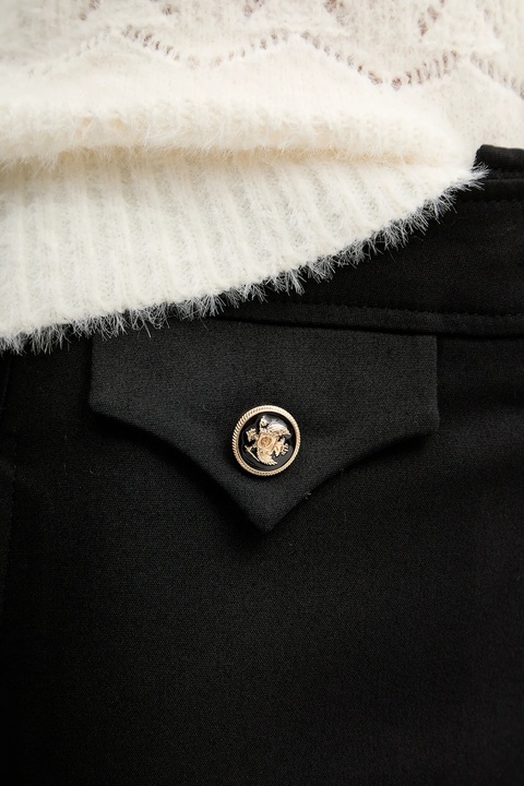 Morgan spodnie damskie kolor czarny proste high waist PADOR.F - zdjęcie produktu nr 2