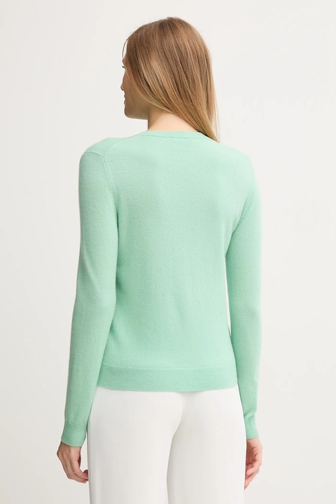 United Colors of Benetton kardigan wełniany kolor zielony lekki - zdjęcie produktu nr 2