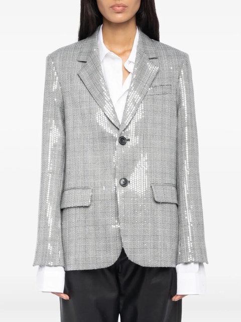 Zadig&Voltaire sequin-embellished check blazer - Black - zdjęcie produktu nr 2