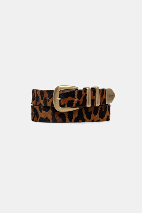Guess pasek skórzany damski kolor brązowy BW9286 P5430 - zdjęcie produktu nr 2