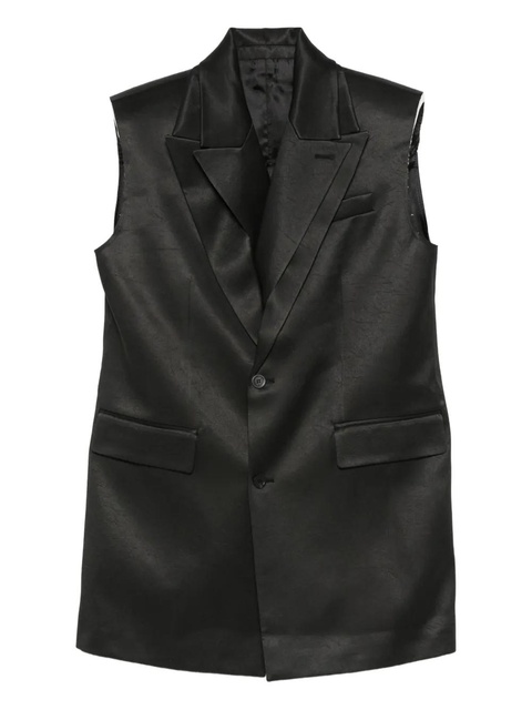 Jean Paul Gaultier sleeveless satin sleeveless blazer - Black - zdjęcie produktu nr 1