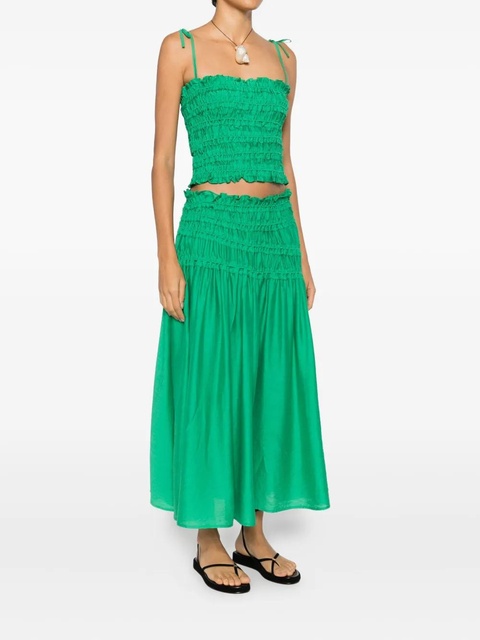 Tory Burch shirred skirt - Green - zdjęcie produktu nr 2