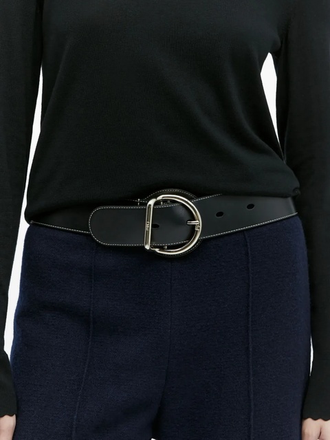 Chloé circular-buckle leather belt - Black - zdjęcie produktu nr 2