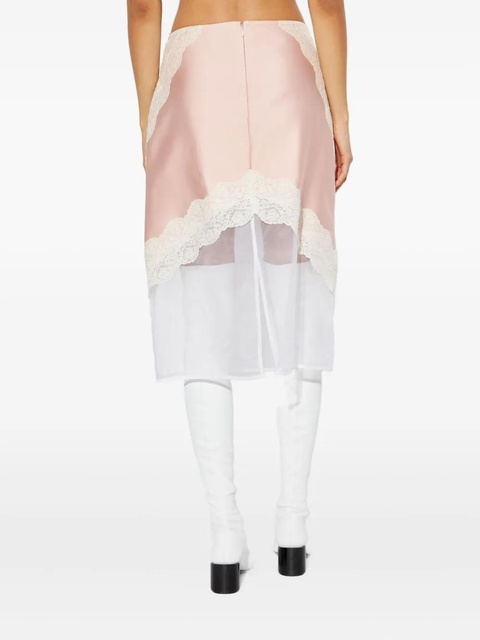 Jil Sander lace-trim skirt - Pink - zdjęcie produktu nr 2