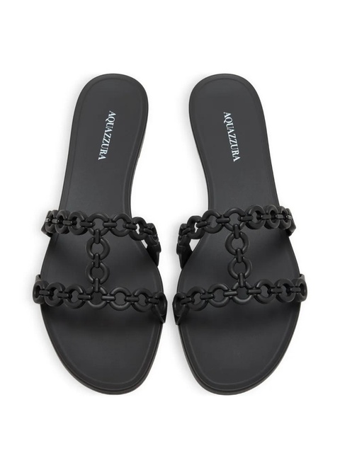 Aquazzura Infinity Chain flat sandals - Black - zdjęcie produktu nr 2