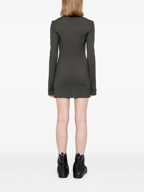 The Attico mélange-effect mini dress - Black - zdjęcie produktu nr 2