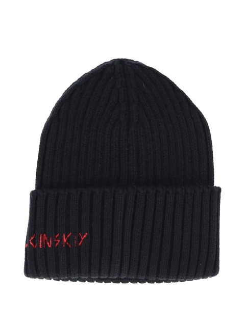 Ruslan Baginskiy ribbed logo beanie - Black - zdjęcie produktu nr 2