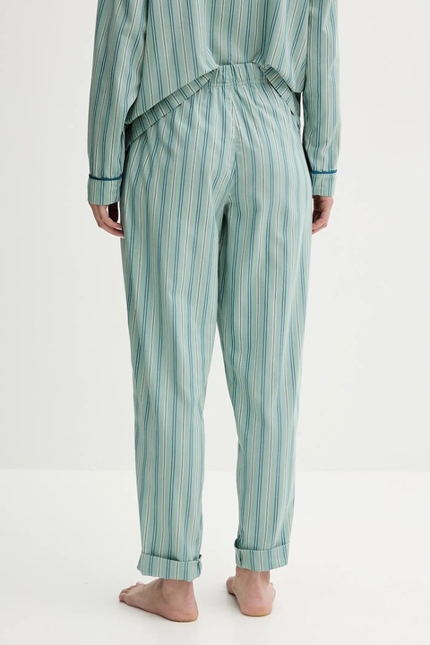 United Colors of Benetton spodnie piżamowe bawełniane damskie kolor turkusowy bawełniane 4MYG3F00M - zdjęcie produktu nr 2